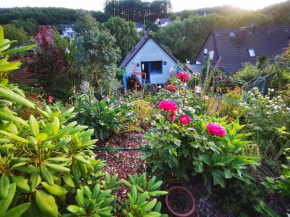 Ferienhaus mit riesen Garten, drei Terrassen, toller Aussicht am Waldrand, auch als Monteur-Wohnung